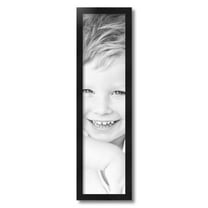 ArtToFrames 7x28" Black Picture Frame, Black Wood Poster Frame, with Regular Acrylic and Foam Backing 3/16 inch (FBPL-5141)