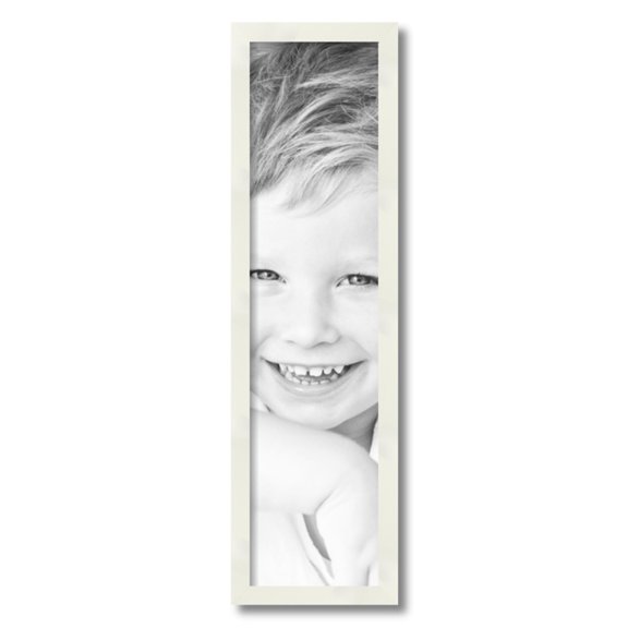 ArtToFrames 7x28" White Picture Frame, White Wood Poster Frame, with Regular Acrylic and 2 (FBPL-5140)