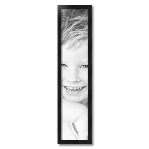 ArtToFrames 7x33" Black Picture Frame, Black Wood Poster Frame, with Regular Acrylic and 2 (FBPL-5141)