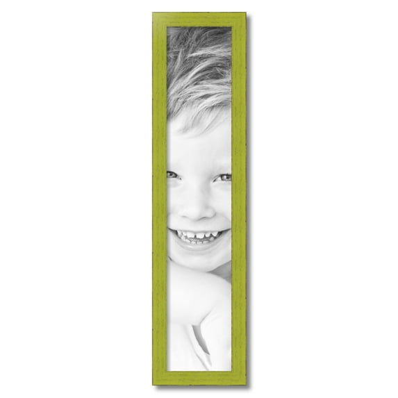 ArtToFrames 7x35" Modern Green Picture Frame, Green Wood Poster Frame, with Regular Acrylic and 2 (FBPL-4589)