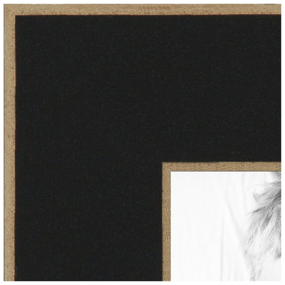 ArtToFrames 7x36 inch Raw Edge Black Picture Frame, Black MDF Poster Frame (4460)