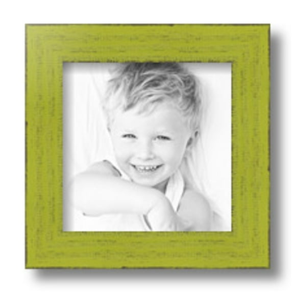 ArtToFrames 7x7" Modern Green Picture Frame, Green Wood Poster Frame, with Regular Glass and 2 (FBPL-4589)