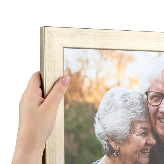 ArtToFrames 7x7 inch Muted Prosecco Gold Picture Frame, Gold MDF Poster Frame (4673)