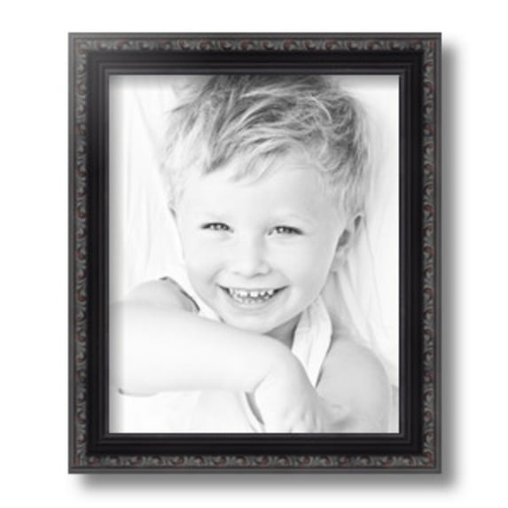ArtToFrames 8.5" x 11" Black Picture Frame, 8.5x11 inch Black Wood Poster Frame (WOM-4625)
