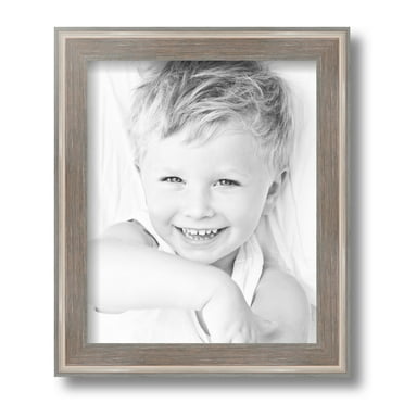 ArtToFrames 8.5" x 11" Contrast Light Grey Picture Frame, 8.5x11 inch Gray Wood Poster Frame (WOM-4929)