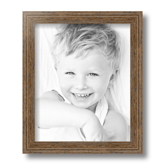 ArtToFrames 8.5x11 Inch Brown Picture Frame, This Brown Wood Poster Frame is Great for Your Art or Photos, Comes with Regular Glass (4717)