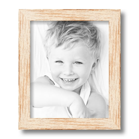 ArtToFrames 8.5x11 Inch Knotty Pines Pecan with White Wash Picture Frame, This White Wood Poster Frame is Great for Your Art or Photos, Comes with Regular Glass (4771)
