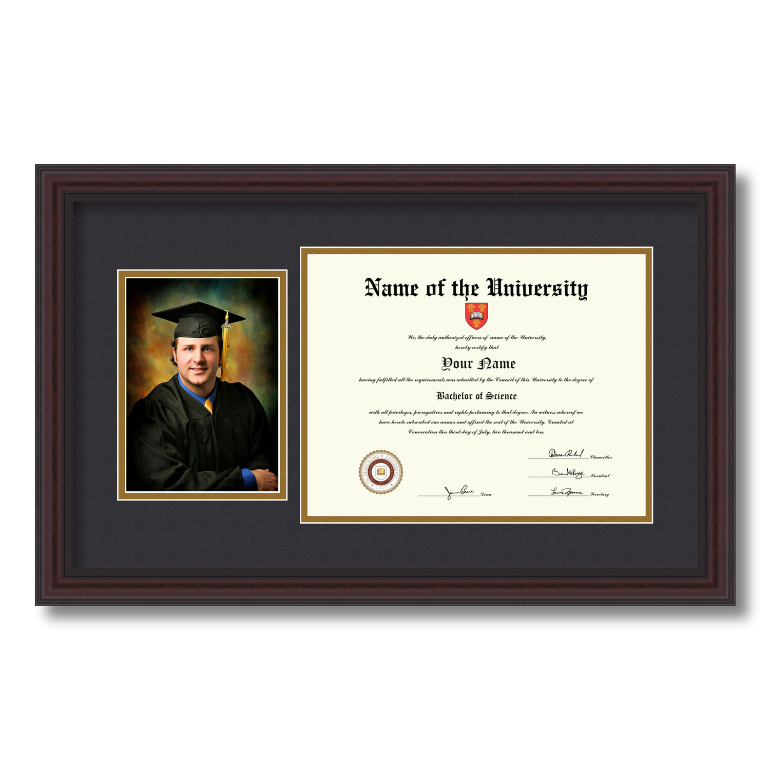 ArtToFrames 8.5x11 inch Diploma Frame with Tassel Opening - Framed in ...