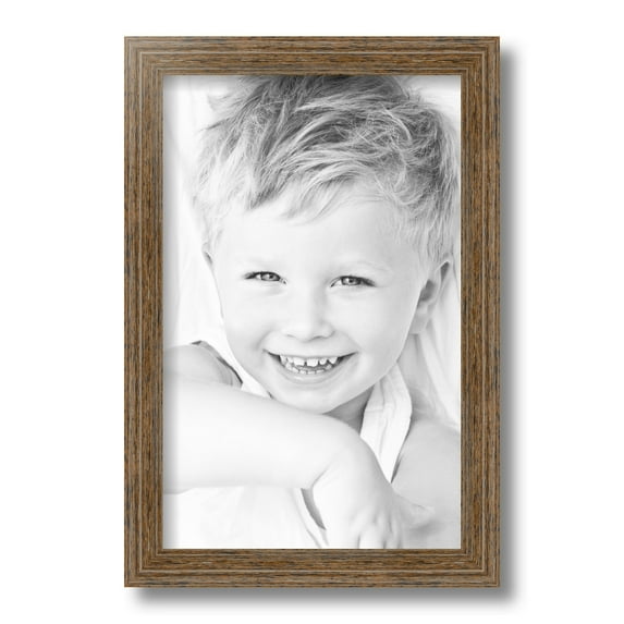 ArtToFrames 8.5x14 Inch Brown Picture Frame, This Brown Wood Poster Frame is Great for Your Art or Photos, Comes with Regular Glass (4717)