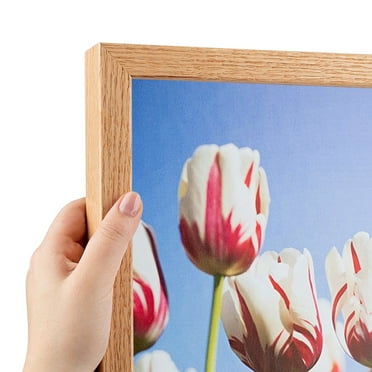 ArtToFrames 8" x 10" Red Oak Wood Picture Frame, 8x10 inch Brown Wood Poster Frame (WOM-4878)