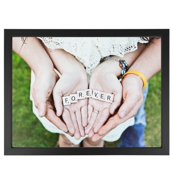 ArtToFrames 8" x 10" Satin Black Picture Frame, 8x10 inch Black Wood Poster Frame (WOM-1451), 1 Pack