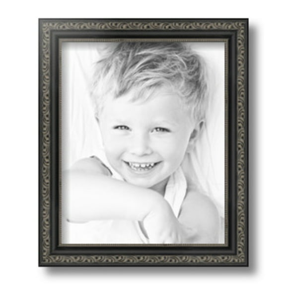 ArtToFrames 8" x 11" Antique Black Picture Frame, 8.5x11 inch Black Wood Poster Frame (WOM-5106), 2 Pack