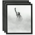 thumbnail image 1 of ArtToFrames 8" x 11" Black Picture Frame, 8.5x11 inch Black Wood Poster Frame (WOM-4308), 3 Pack, 1 of 7
