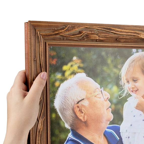 ArtToFrames 8" x 11" Brown Picture Frame, 8.5x11 inch Brown Wood Poster Frame (WOM-4628)