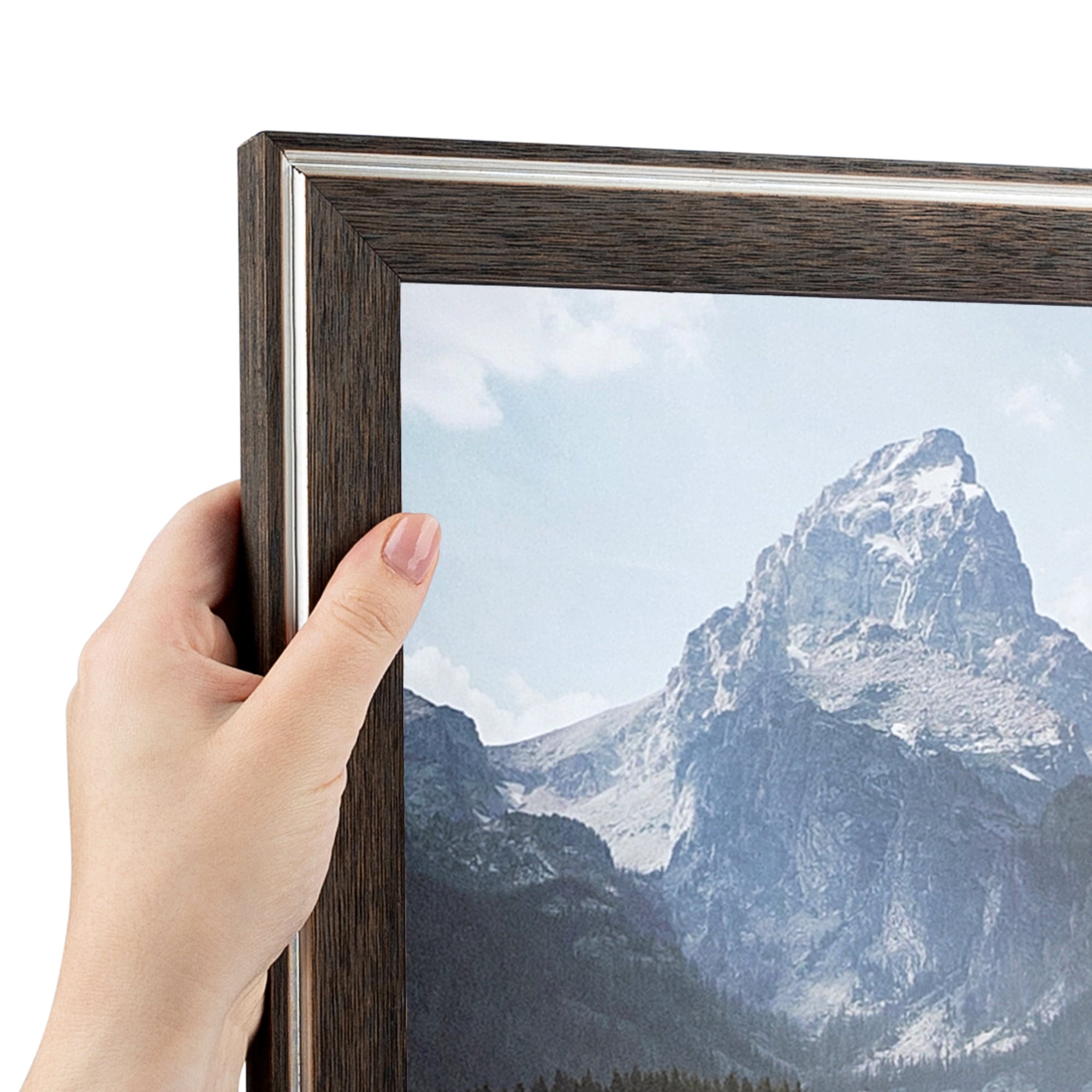 ArtToFrames 8" x 11" Contrast Grey Picture Frame, 8.5x11 inch Gray Wood