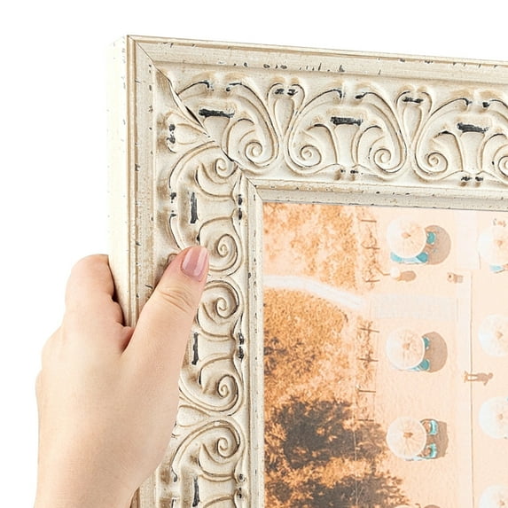 ArtToFrames 8" x 11" Cream Picture Frame, 8.5x11 inch Wood Poster Frame (WOM-5086)