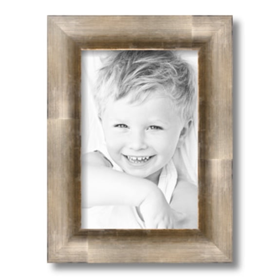 ArtToFrames 8" x 12" Antique Silver Picture Frame, 8x12 inch Silver Wood Poster Frame (WOM-4944), 3 Pack