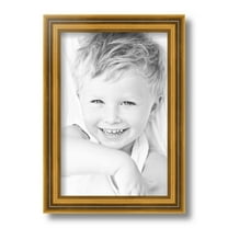 ArtToFrames 8" x 12" Gold Step Picture Frame, 8x12 inch Gold Wood Poster Frame (WOM-4548)