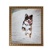 ArtToFrames 8" x 12" Gold with Star Picture Frame, 8x12 inch Gold Wood Poster Frame (WOM-4755), 1 Pack