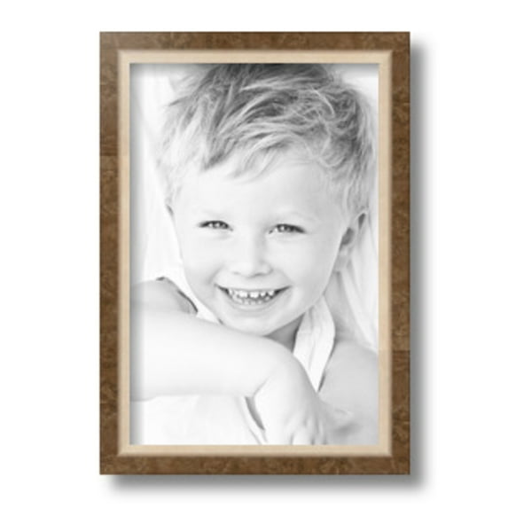 ArtToFrames 8" x 12" Taupe with Silver Lip Picture Frame, 8x12 inch Multi Wood Poster Frame (WOM-4986), 5 Pack