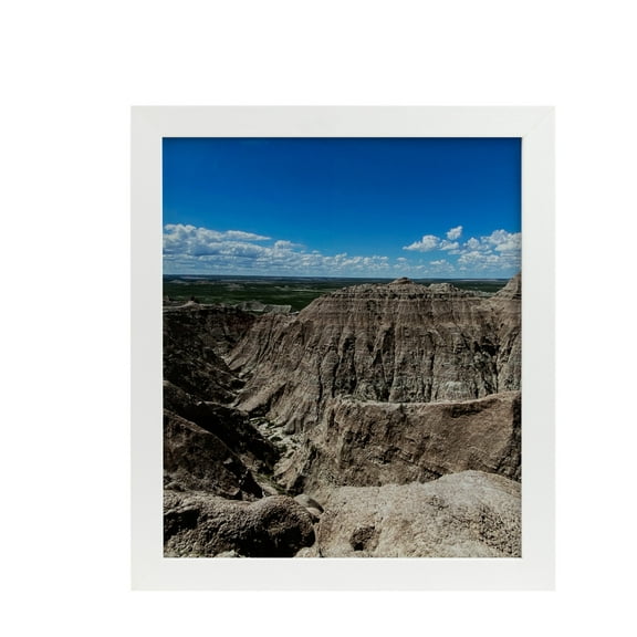 ArtToFrames 8" x 12" Woodgrain White Shadowbox 1.5 inch Tall Picture Frame, 8x12 inch White Wood Poster Frame (WOM-5138), 2 Pack