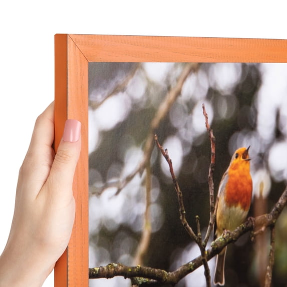 ArtToFrames 8" x 13" Orange Picture Frame, 8x13 inch Red Wood Poster Frame (WOM-4750)