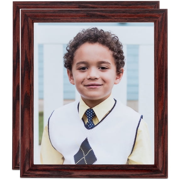 ArtToFrames 8" x 14" Cherry Picture Frame, 8x14 inch Red MDF Poster Frame (WOM-4084), 2 Pack