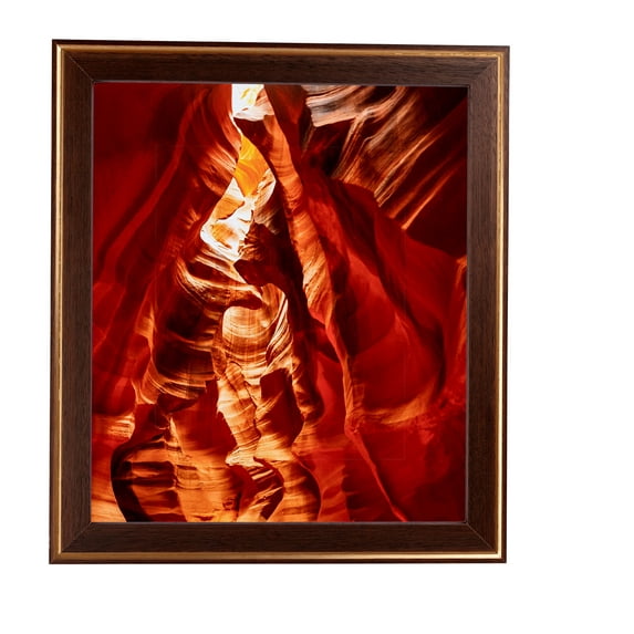 ArtToFrames 8" x 14" Contrast Walnut Picture Frame, 8.5x14 inch Brown Wood Poster Frame (WOM-4932), 1 Pack