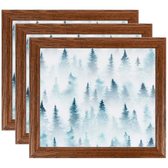 ArtToFrames 8" x 14" Walnut Picture Frame, 8x14 inch Brown MDF Poster Frame (WOM-4086), 3 Pack