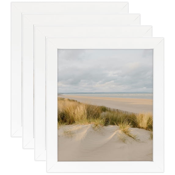 ArtToFrames 8" x 14" White Picture Frame, 8x14 inch White MDF Poster Frame (WOM-3930), 4 Pack