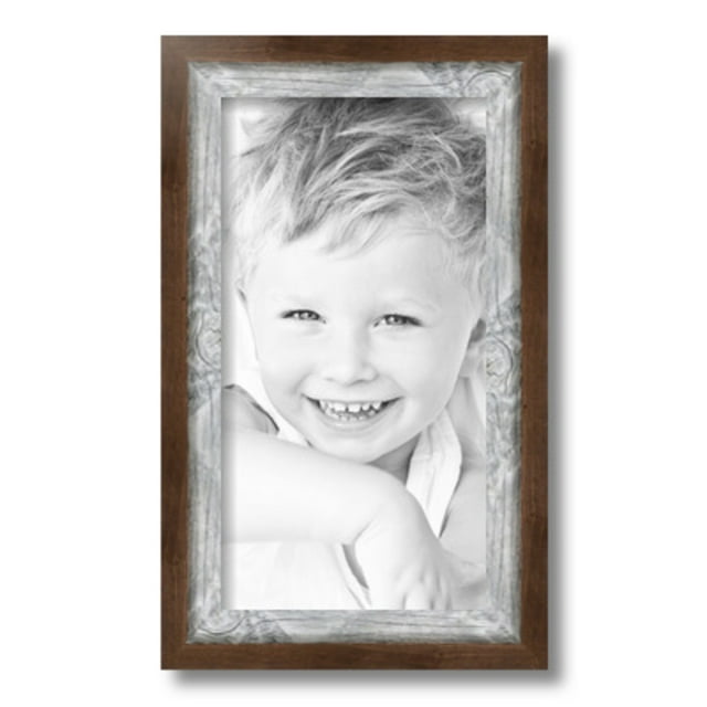 ArtToFrames 8" x 15" 1.75 White Charcoal Cap Picture Frame, 8x15 inch Multi Wood Poster Frame