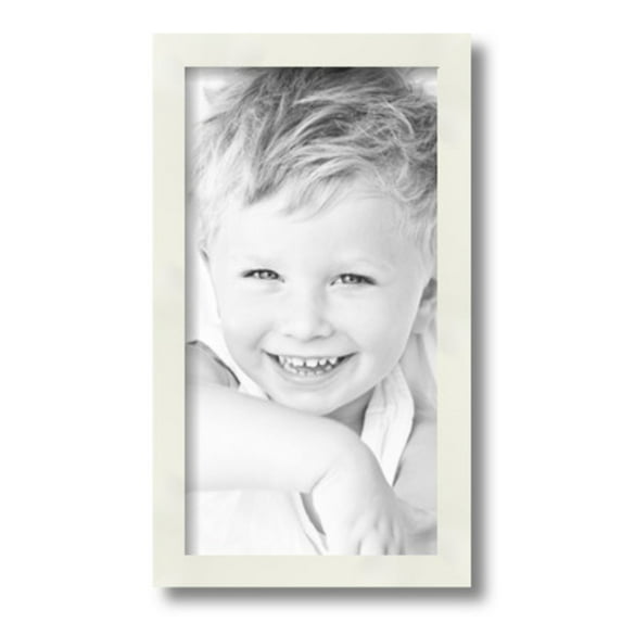 ArtToFrames 8" x 15" White Picture Frame, 8x15 inch White Wood Poster Frame (WOM-5140)