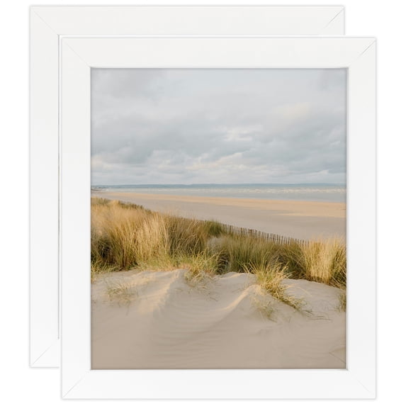 ArtToFrames 8" x 17" White Picture Frame, 8x17 inch White MDF Poster Frame (WOM-3930), 2 Pack