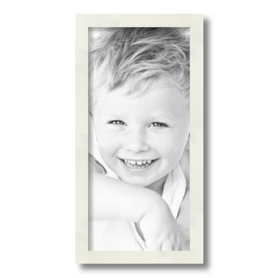 ArtToFrames 8" x 17" White Picture Frame, 8x17 inch White Wood Poster Frame (WOM-5140)