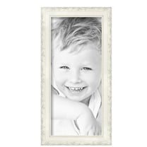 ArtToFrames 8" x 18" Classic White Picture Frame, 8x18 inch White Wood Poster Frame (WOM-5004), Pack