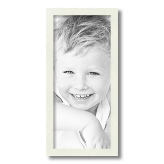 ArtToFrames 8" x 18" White Picture Frame, 8x18 inch White Wood Poster Frame (WOM-5138)