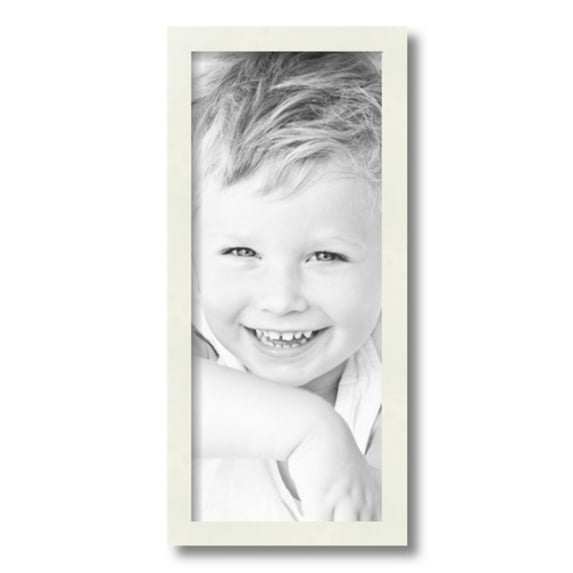 ArtToFrames 8" x 19" White Picture Frame, 8x19 inch White Wood Poster Frame (WOM-5138)