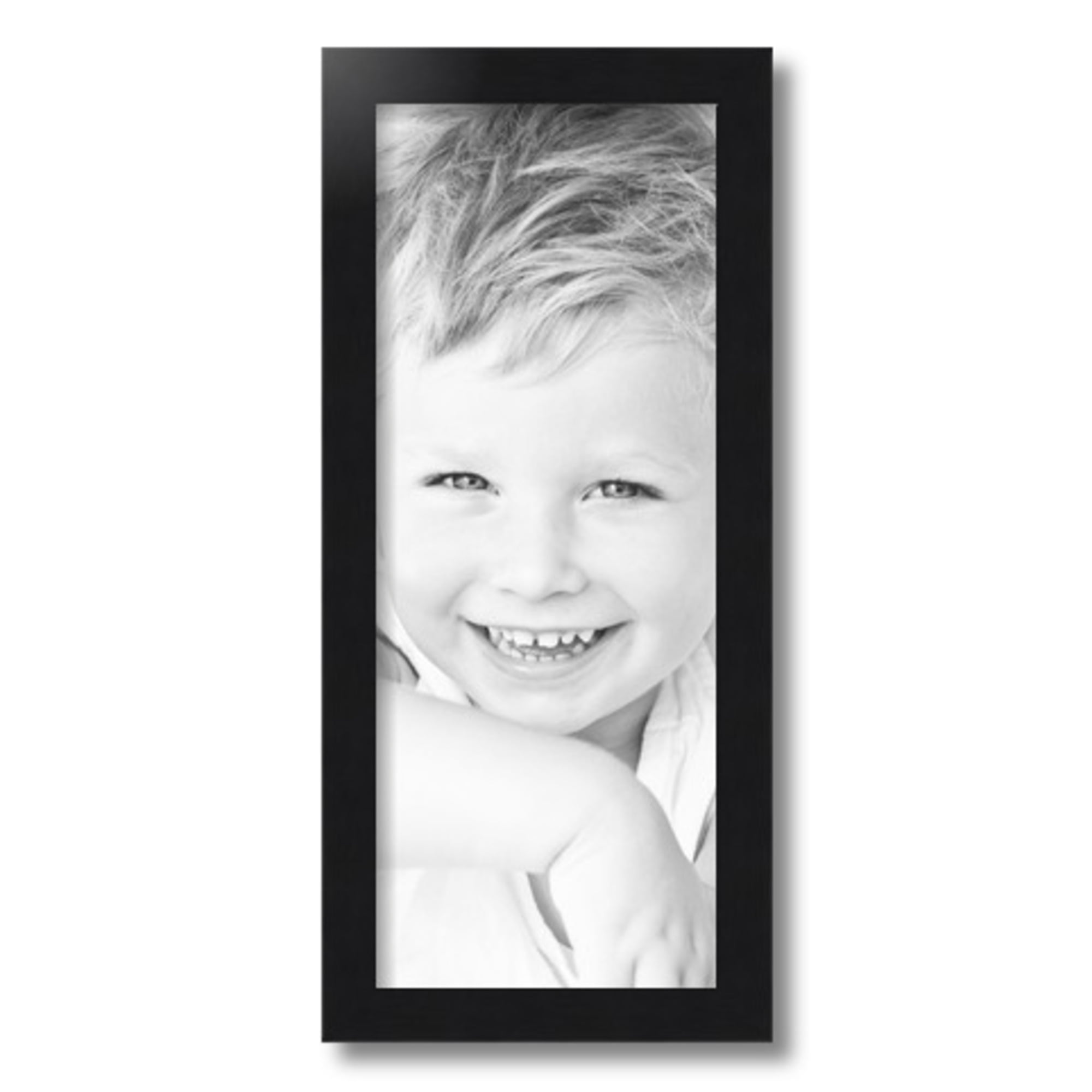 ArtToFrames 8" x 20" Black Steel Picture Frame, 8x20 inch Black MDF Poster Frame (WOM-4639), 1 Pack