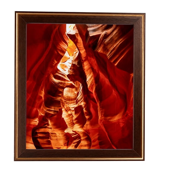 ArtToFrames 8" x 20" Contrast Walnut Picture Frame, 8x20 inch Brown Wood Poster Frame (WOM-4932), 1 Pack