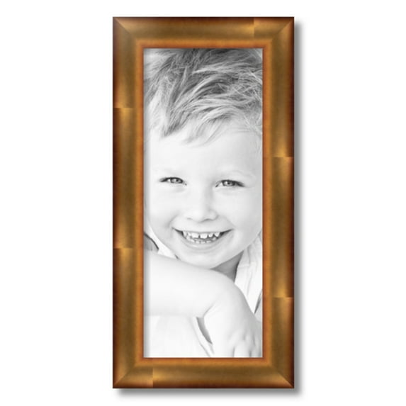ArtToFrames 8" x 20" Gold Leaf Picture Frame, 8x20 inch Gold Wood Poster Frame (WOM-4947), 2 Pack
