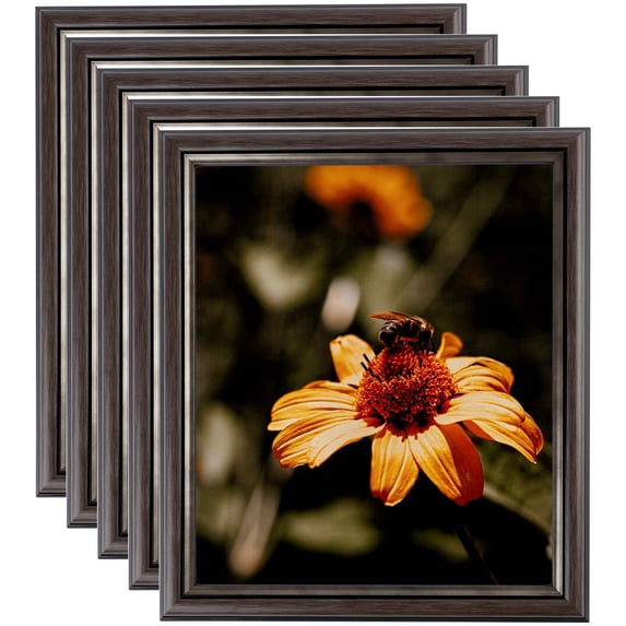 ArtToFrames 8" x 20" Grey and Black Picture Frame, 8x20 inch Gray MDF Poster Frame (WOM-4448), 5 Pack