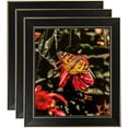 thumbnail image 1 of ArtToFrames 8" x 20" Honors Black with Gold Picture Frame, 8x20 inch Black Wood Poster Frame (WOM-5158), 3 Pack, 1 of 6