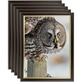 thumbnail image 1 of ArtToFrames 8" x 20" Mahogany and Gold Slope Picture Frame, 8x20 inch Brown MDF Poster Frame (WOM-4447), 5 Pack, 1 of 8