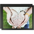 thumbnail image 1 of ArtToFrames 8" x 20" Satin Black Picture Frame, 8x20 inch Black Wood Poster Frame (WOM-1451), 2 Pack, 1 of 8