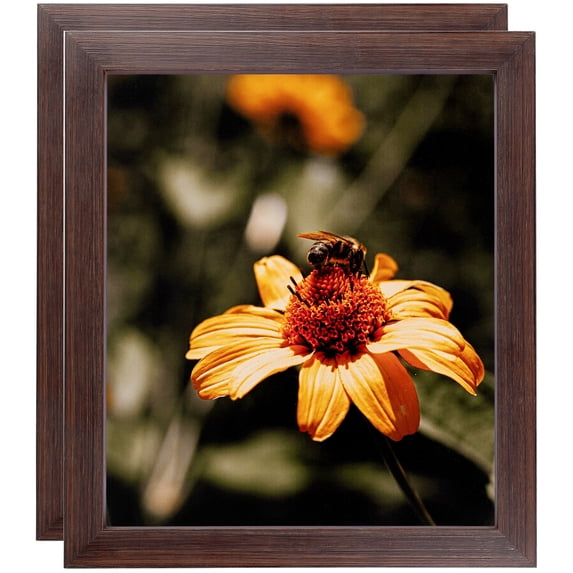 ArtToFrames 8" x 20" Wooden Finish Mahogany Picture Frame, 8x20 inch Brown Wood Poster Frame (WOM-4958), 2 Pack