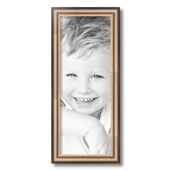 ArtToFrames 8" x 21" Anique Silver Picture Frame, 8x21 inch Silver Wood Poster Frame (WOM-4964)