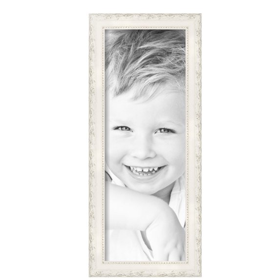ArtToFrames 8" x 22" Classic White Picture Frame, 8x22 inch White Wood Poster Frame (WOM-5004), Pack