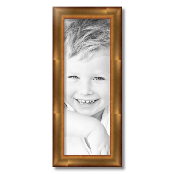ArtToFrames 8" x 23" Gold Leaf Picture Frame, 8x23 inch Gold Wood Poster Frame (WOM-4947)