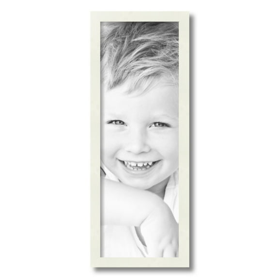 ArtToFrames 8" x 23" White Picture Frame, 8x23 inch White Wood Poster Frame (WOM-5138)