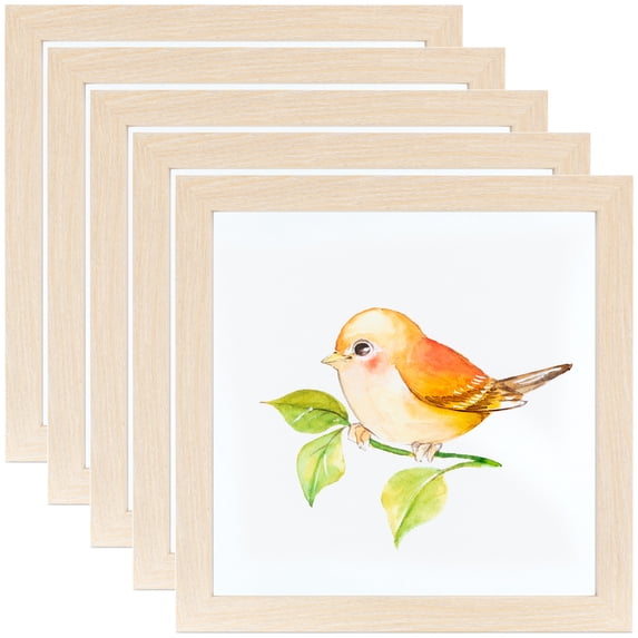 ArtToFrames 8" x 24" Natural Oak Picture Frame, 8x24 inch Brown MDF Poster Frame (WOM-4299), 5 Pack